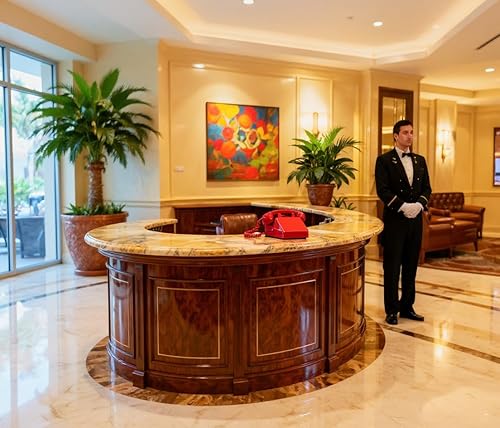 Miniatura 2 de iSoHo, Teléfonos fijos retro de hospitalidad, sin marcación, teléfono de escritorio analógico clásico 2500 amplificado, incluye teléfono con cable