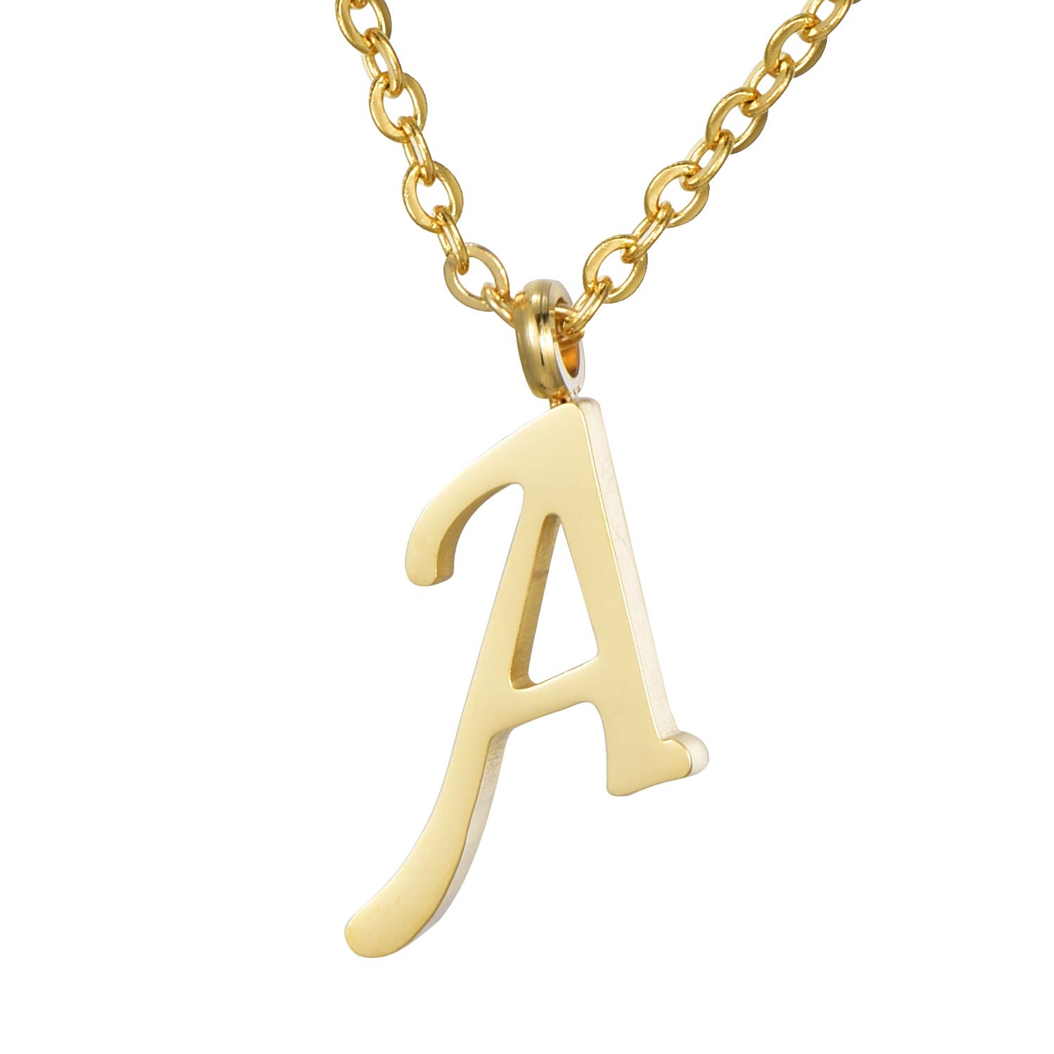 MorellaCollar de oro y acero Inoxidable con colgante letras