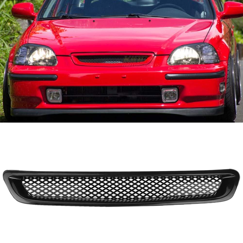 Qiilu Radiator Grille Air Flow Inlet Mesh Fit for Civic 96-98 JDM  