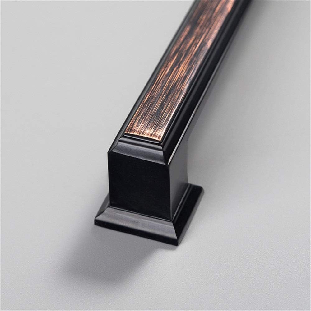 DRHYSFSA Door Handle Black Red Bronze Door Handle, Grab Bar For Laundry Room Black Zinc Alloy Metal Handles Handrail Sliding Barn Gate Garage Shed Wooden Door Bar Restaurant Cafe Motel