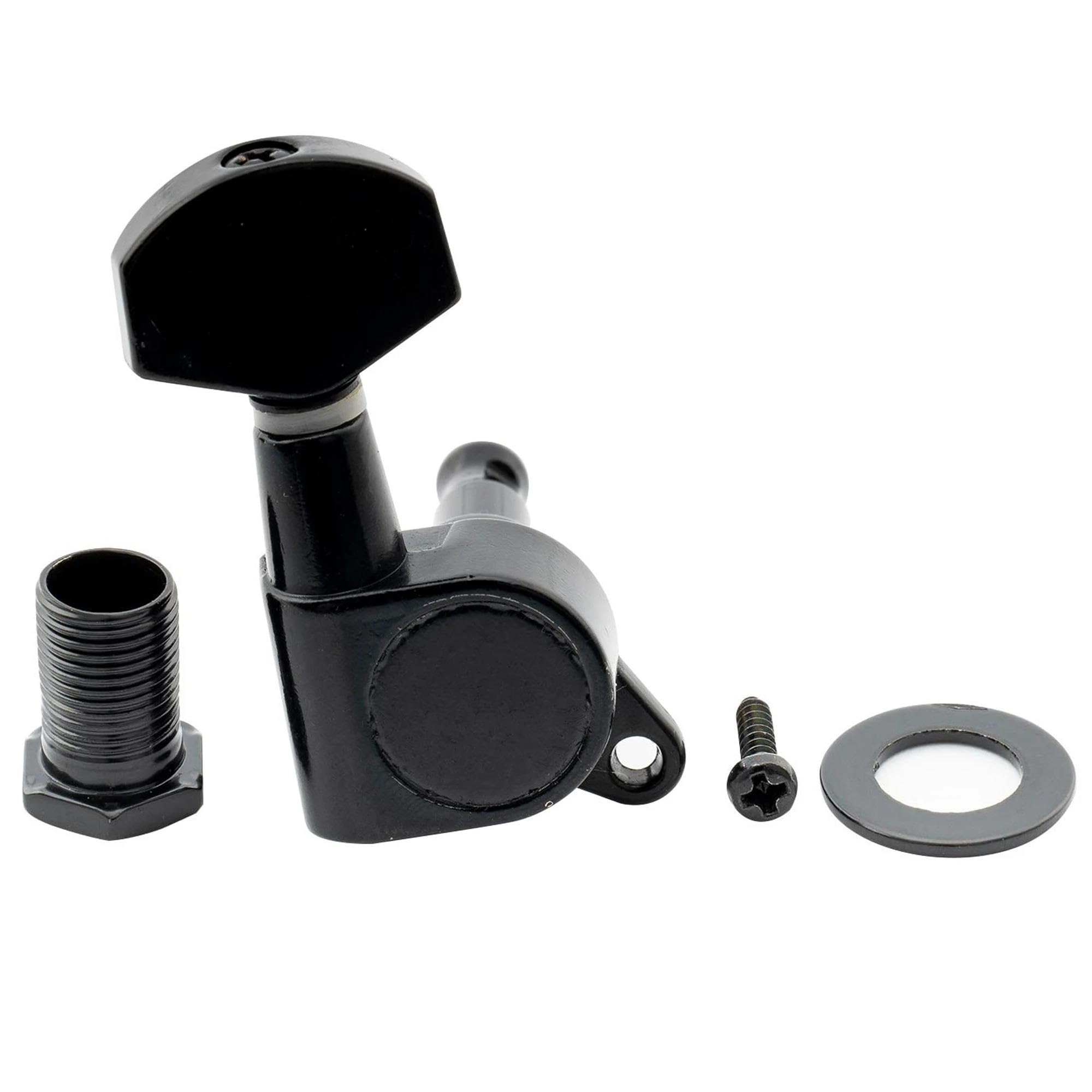 Juego De Afinador Profesional Incluido Para ST Tele Y Otras Guitarras Clavijas Afinación Guitarra(Black)