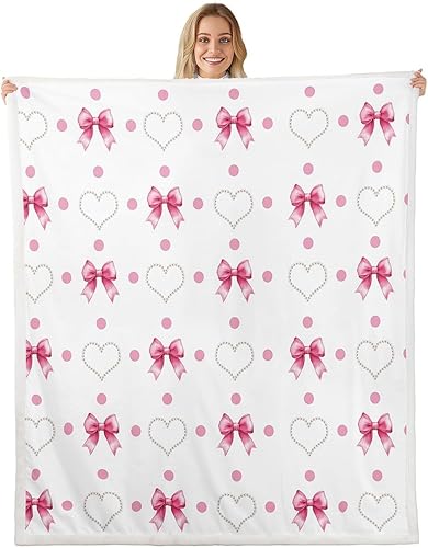 Miniatura 8 de Manta de cama con estampado de corazones de lazo, manta de felpa de grafiti dibujada a mano para decoración rústica del hogar, manta de franela