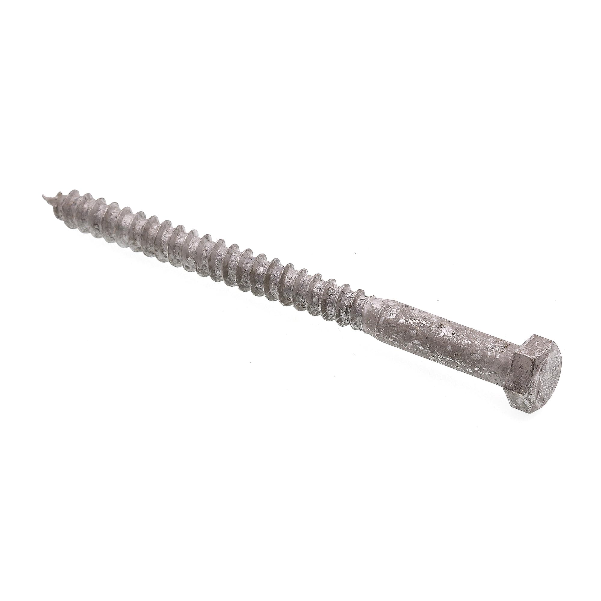 Galvanized Lag Screws - 50 Pack, 3/8in x 5in -1