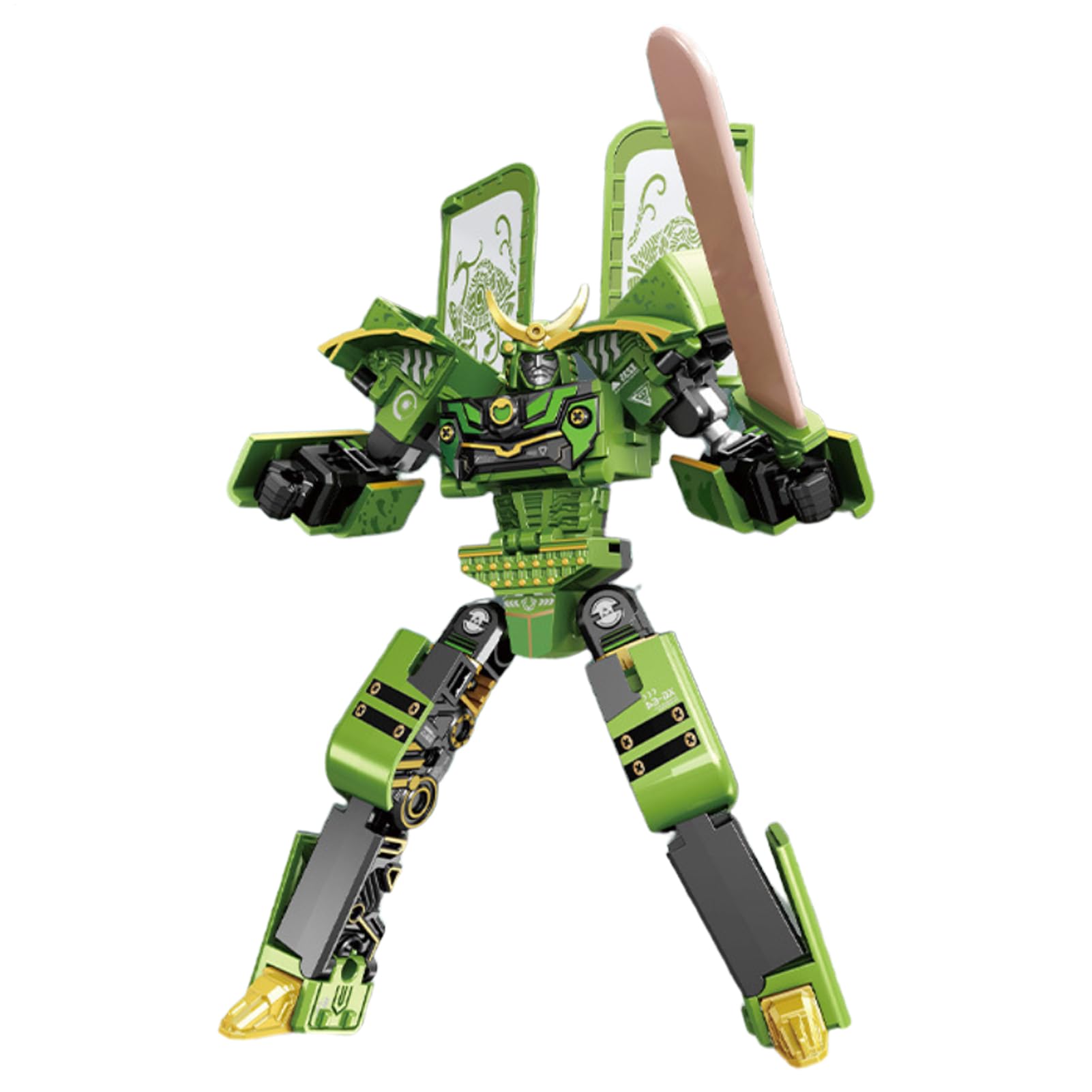 Transforming Ice Cream Robot Toy, 2in-1 DIY Creative Transformations, 19x8x2.5cm, Transform into Robot Action Figure, Early Educational Brain Blocks Toys, Fun for Role Playing and Collectors