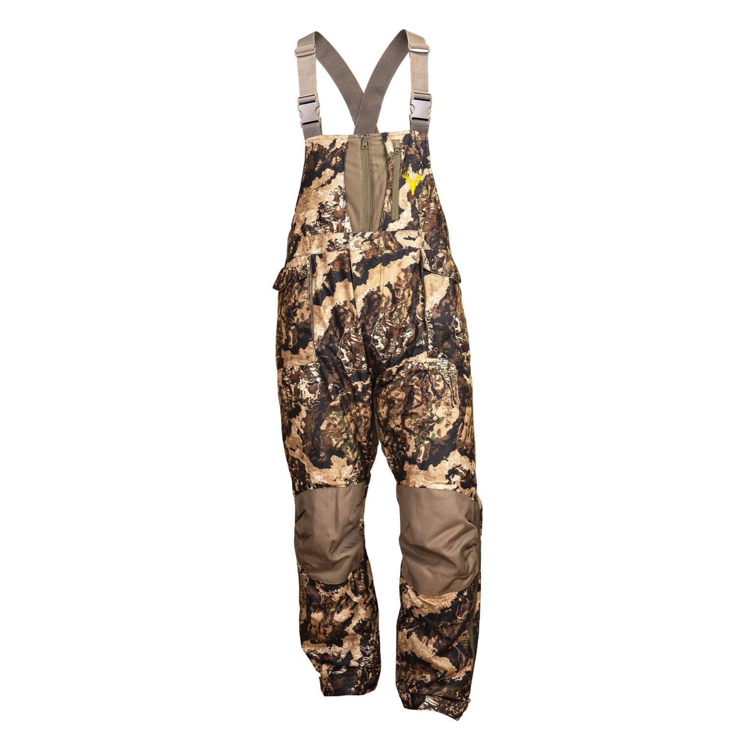 HOT SHOT Men's Elite Camo Hunting Bib, Waterproof Men's Camouflage Overalls, Insulated All-Day Cold Weather Hunting Clothes