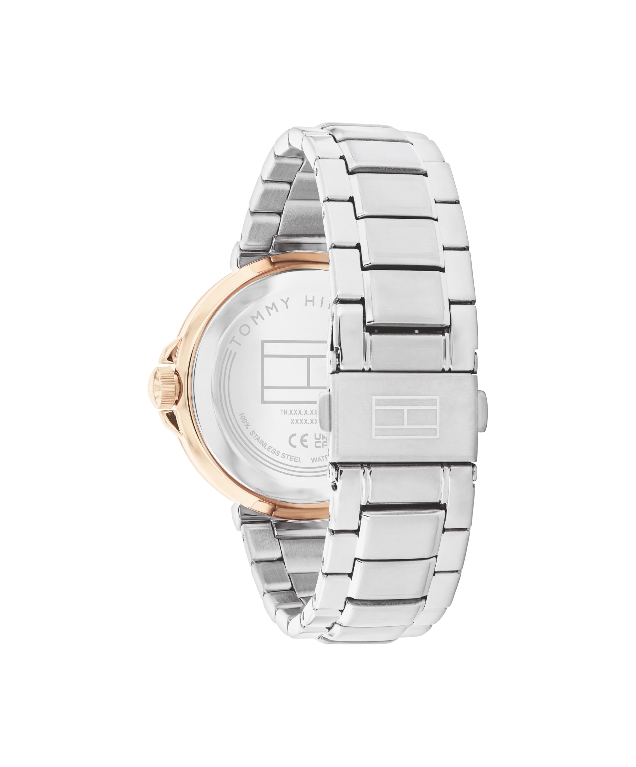 Tommy Hilfiger Orologio Analogico Multifunzione al Quarzo da Donna con Cinturino in Acciaio Inossidabile