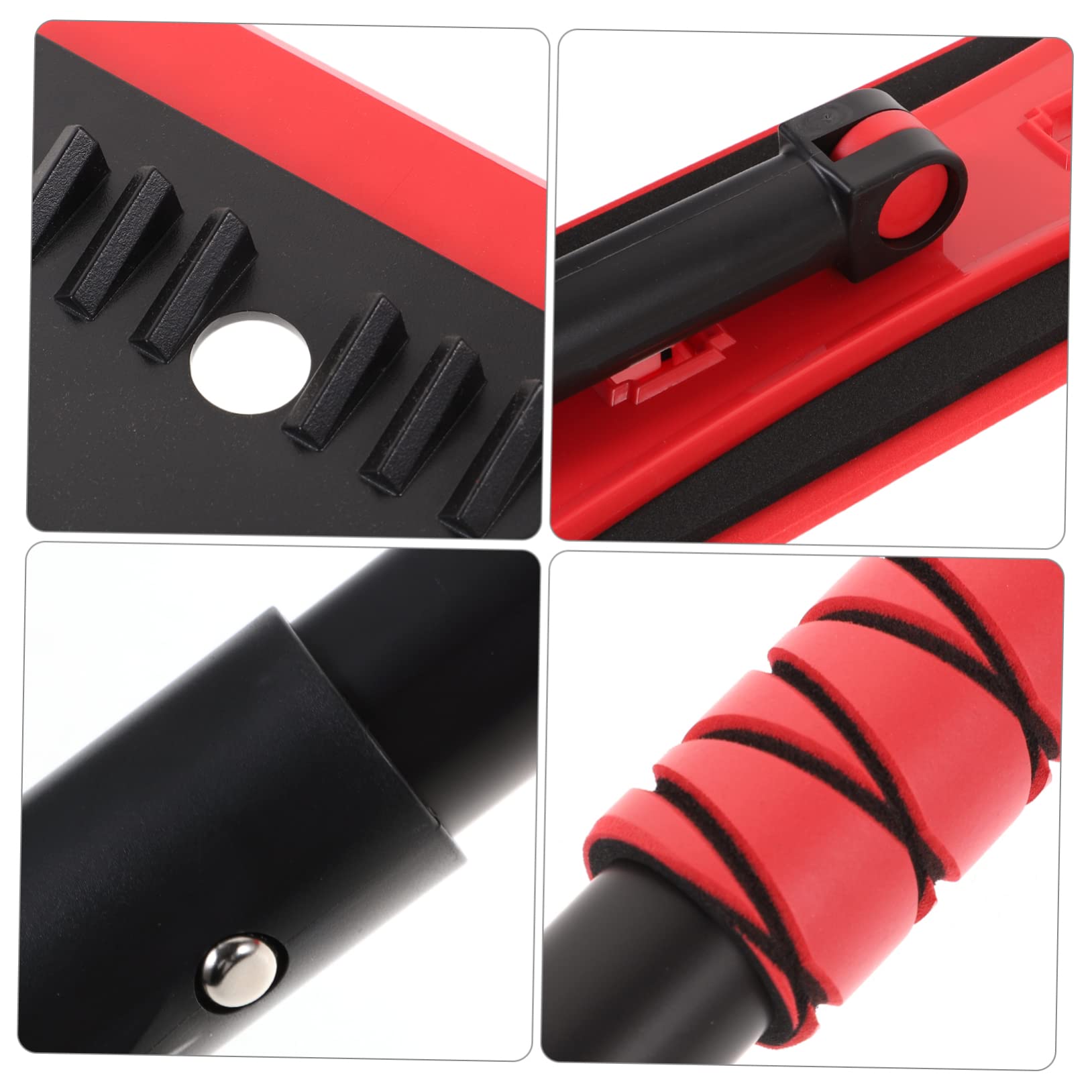 TOYANDONA 1 Juego Pala De Nieve Raspador De Parabrisas para Hielo y Nieve Cepillo De Nieve para Coche Auto Raspador De Hielo Redondo Raspador De Nieve Extensible Aleación De Aluminio Rojo
