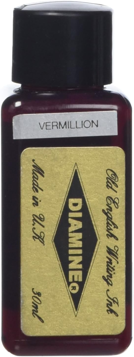 Diamine Fountain Pen Bottled Ink, 30ml - Vermillion