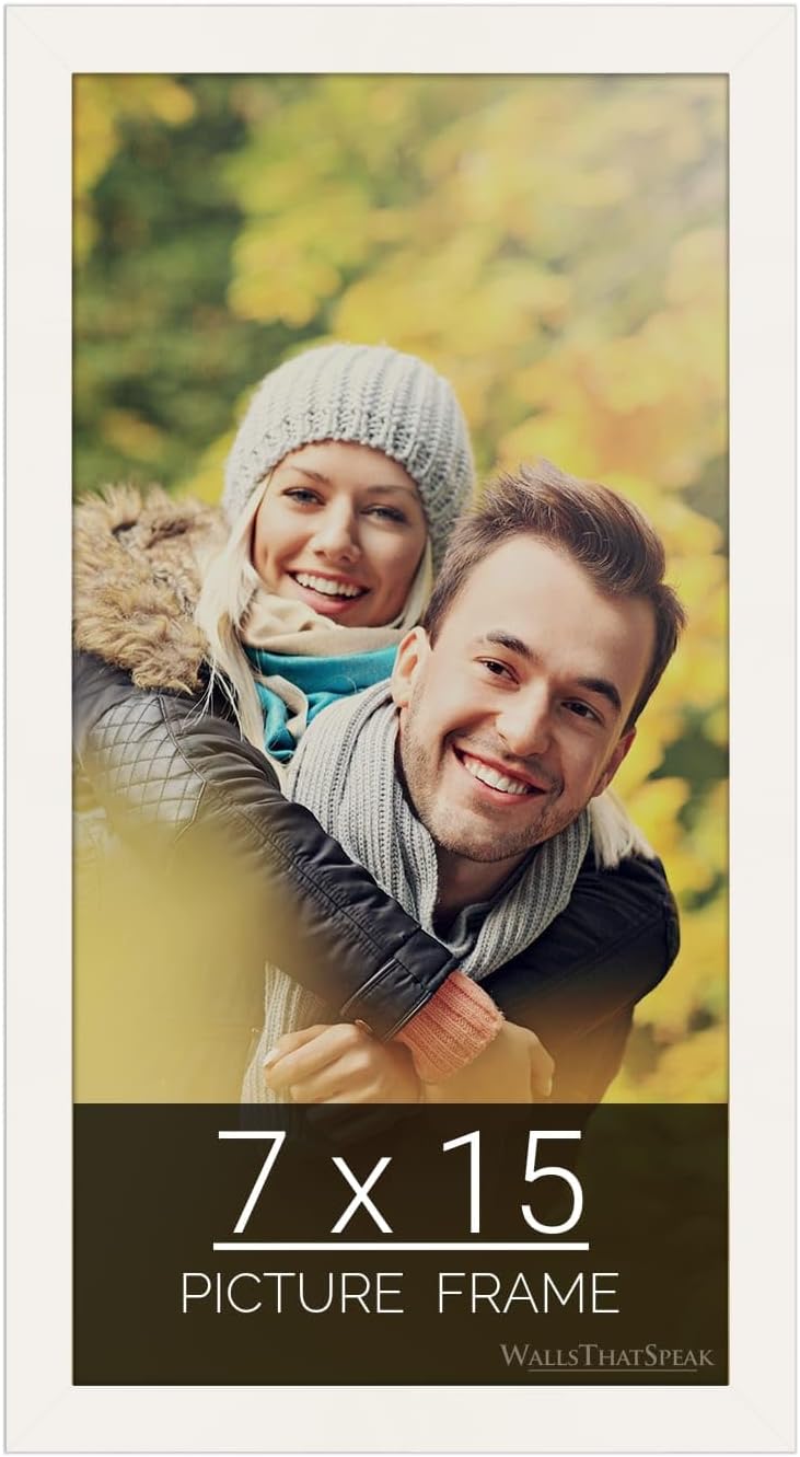 wallsthatspeak 7x15 white Picture Frame for Puzzles Posters Photos or Artwork