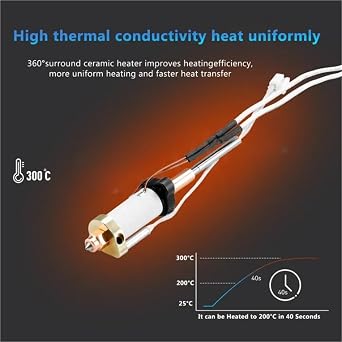 3D Printer Extruder Kit With Nozzle, Compatible For Creality Hi Combo(3 pcs 0.8mm nozzle)