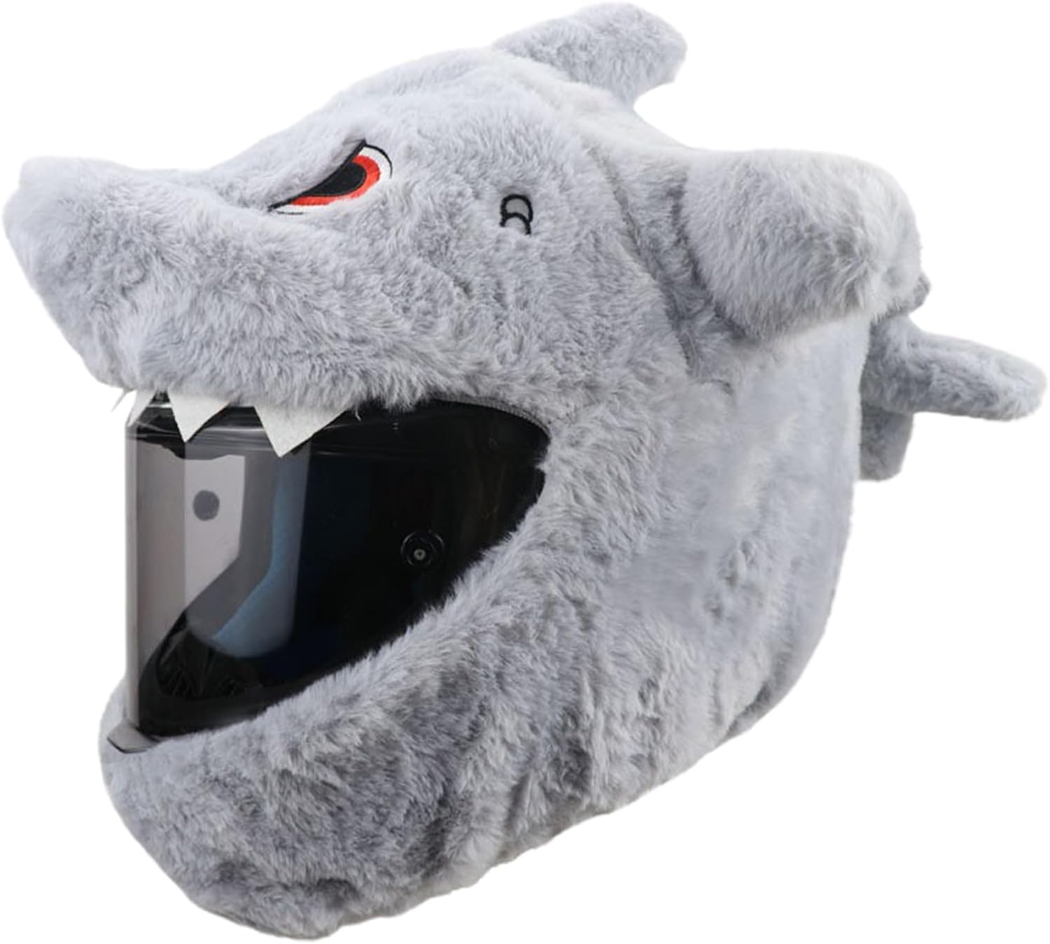 Generisch Plush Hard Hat Cover – Shark Shape Soft Plush Cover, Protective Comfortable Hat Protector | Ideal for Skiing Cycling Kids Children Fun Safety Costume Outdoor Activities Sports Gear