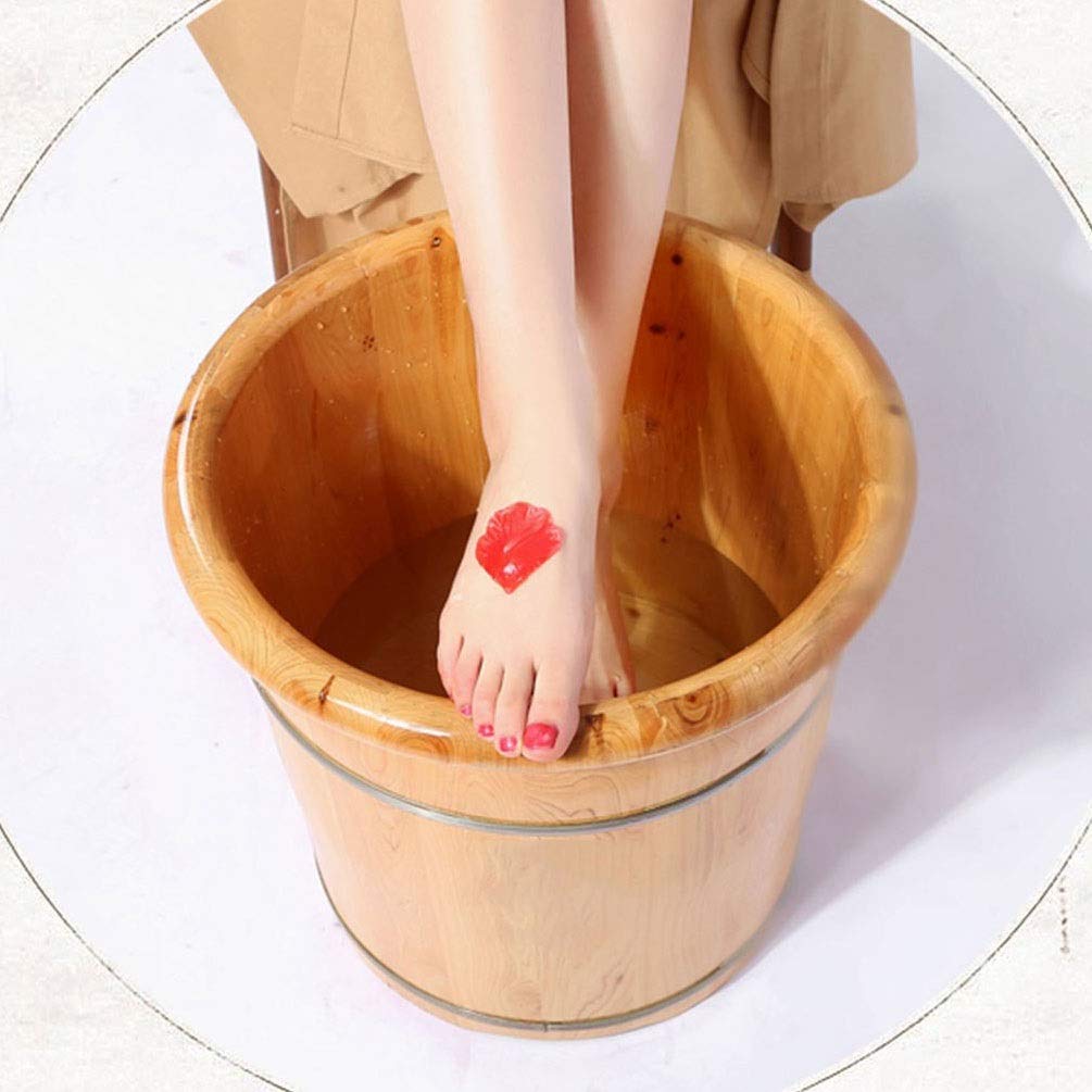 Vaschetta per pediluvi in ​​Botte di Legno per Piedi in ammollo, pediluvio Rilassante, Grande Vasca per pediluvio, Secchio per Piedi in Materiale Addensato.Pratico Comfortable Anniversary