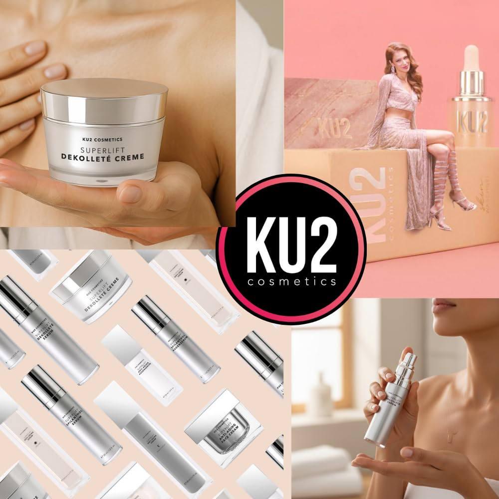 KU2 Cosmetics Superlift Dekolleté Creme, 100 ml | Anti Aging Pflege für Hals & Dekolleté, Mit Multi-Hyaluron & Peptiden, Glättet Linien sichtbar
