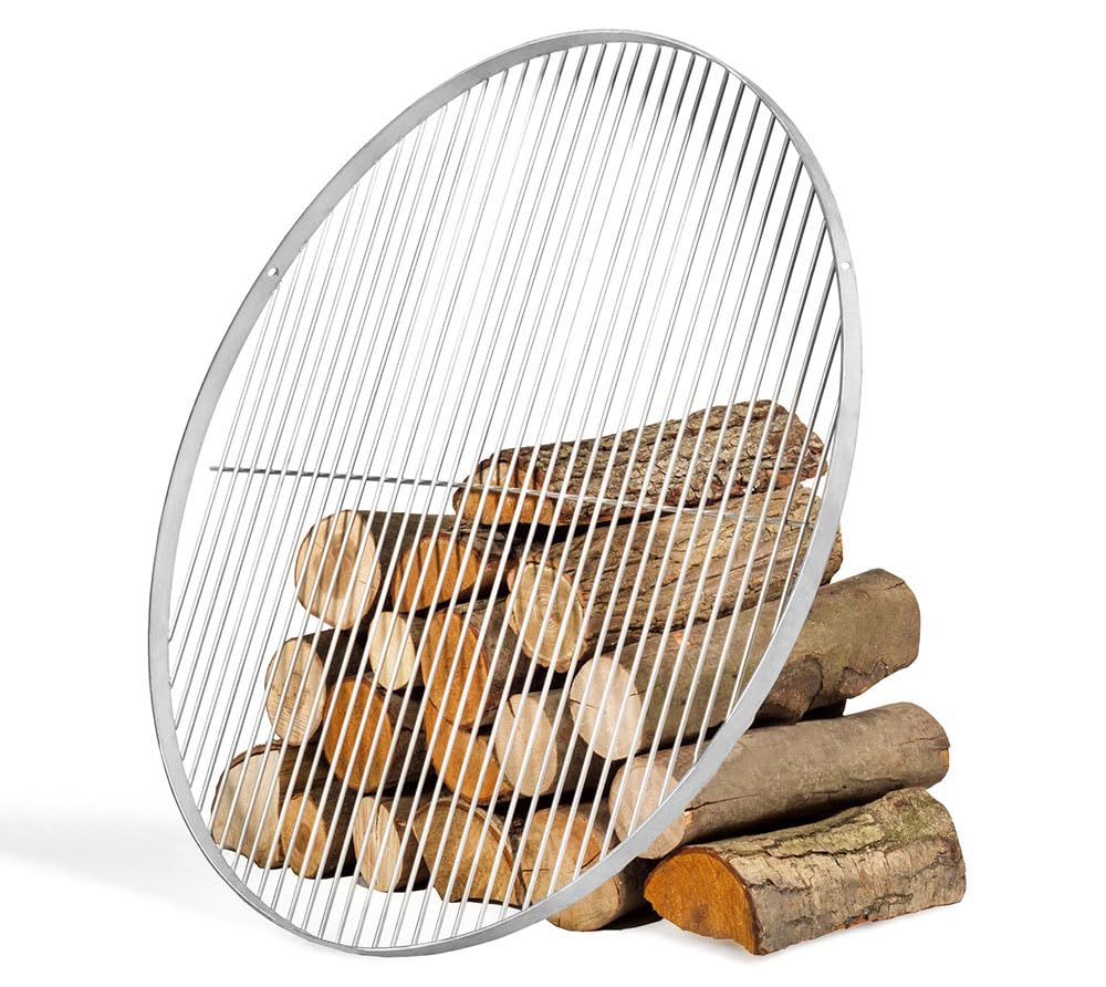 Barbecue suspendu 180 cm – Grille en acier inoxydable 50 cm + manivelle – Barbecue à trois pieds – Barbecue au charbon de bois