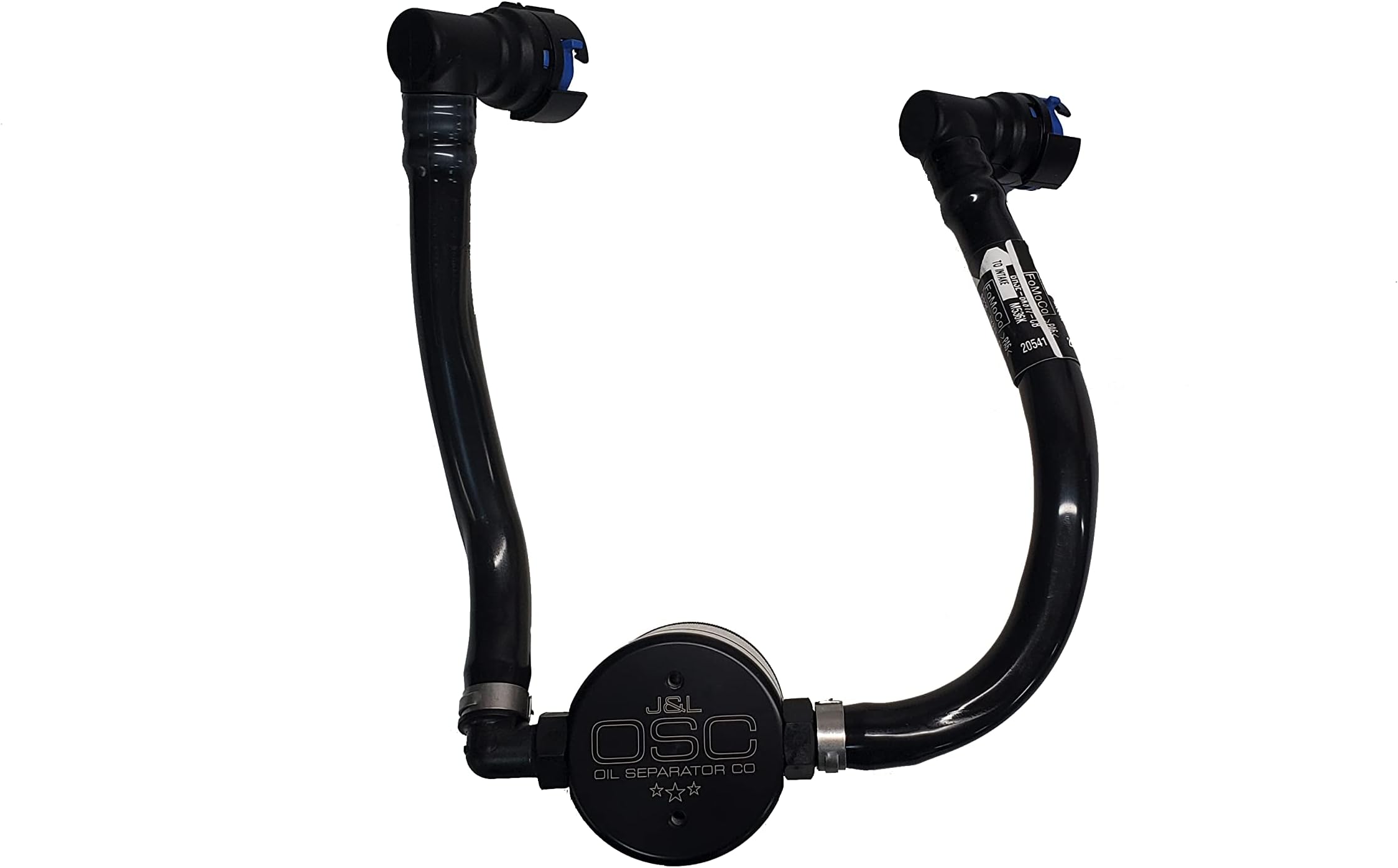 J&L Oil Separator Co. Oil Separator 3.0 Compatible with 2018-2023 Mustang GT; 2019 Bullitt Passenger Side (Black)