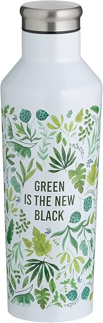 Typhoon 1401.857 Pure Green New Black Double Wall 500ml, Steel Bottle