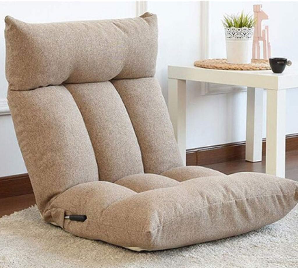 Floor Chair, Adjustable Backrest and Headrest, Foldable Lazy Lounge Chair, Floor Sofa Chair for Watching TV(E)