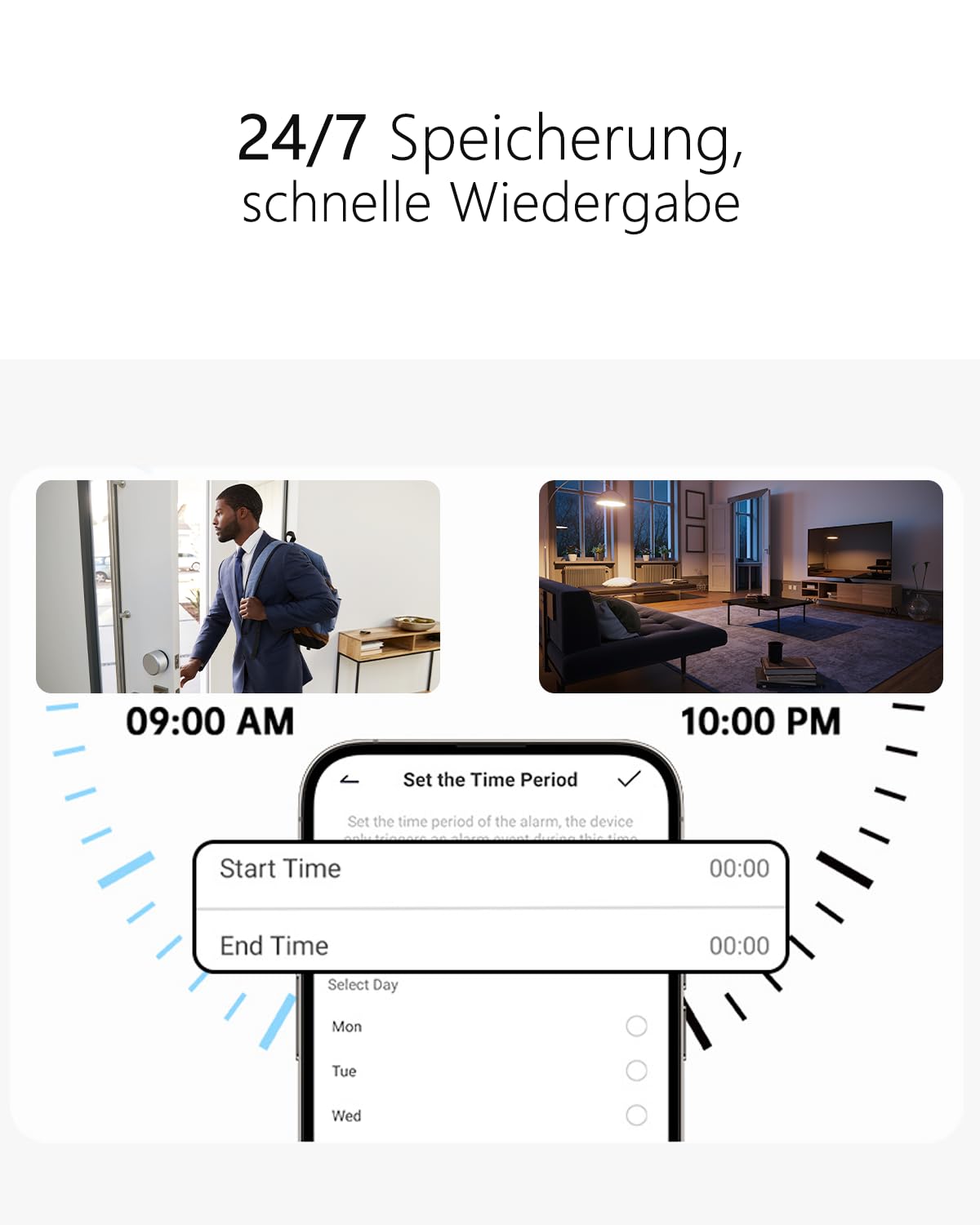 VSTARCAM Caméra de surveillance intérieure 2K avec vision nocturne infrarouge, pivot et inclinaison 360°, suivi, application mobile