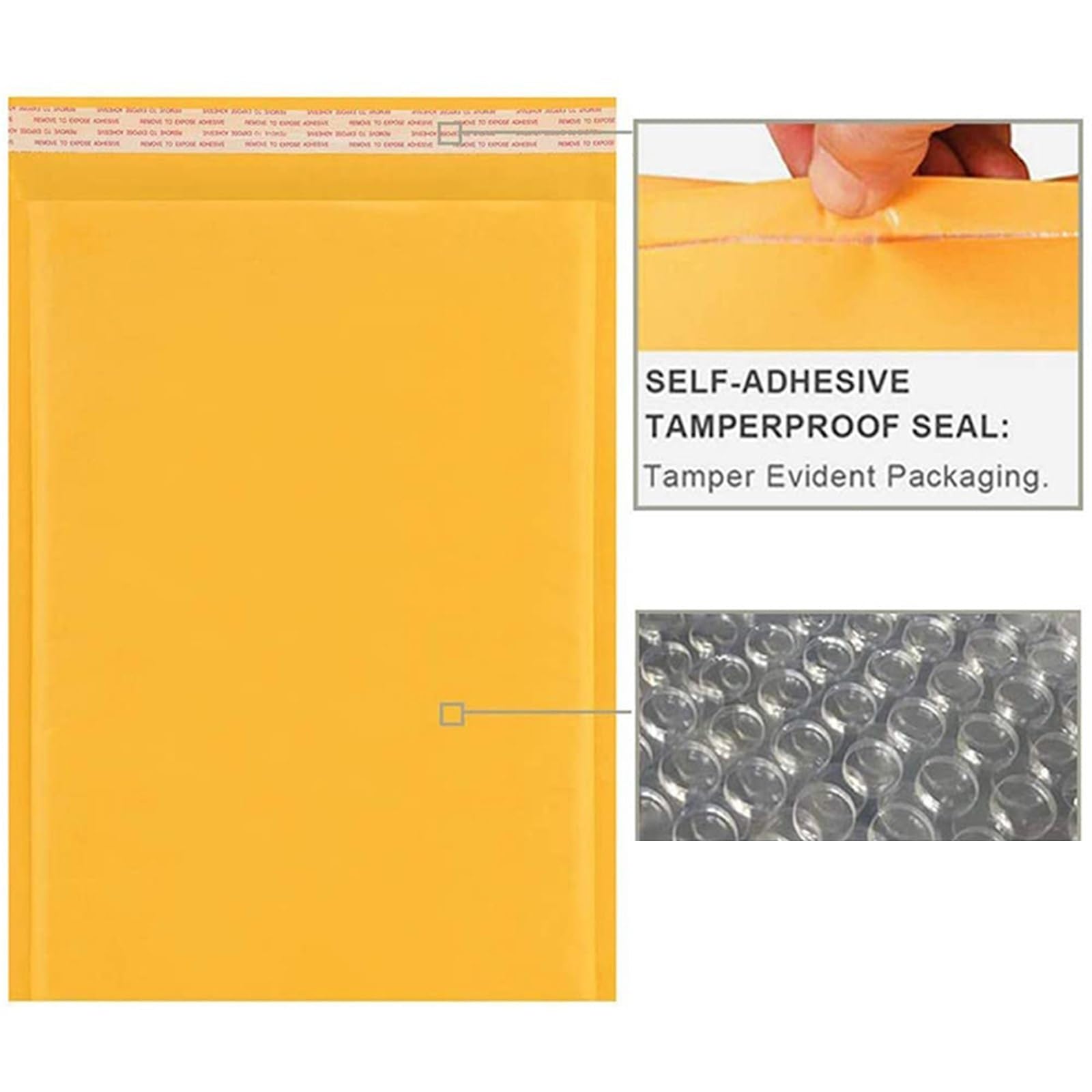 Bolsas de sobres burbujas papel Kraft, diferentes especificaciones, acolchados envío con bolsa correo, 50 Uds para Cosméticos(25 * 30cm)