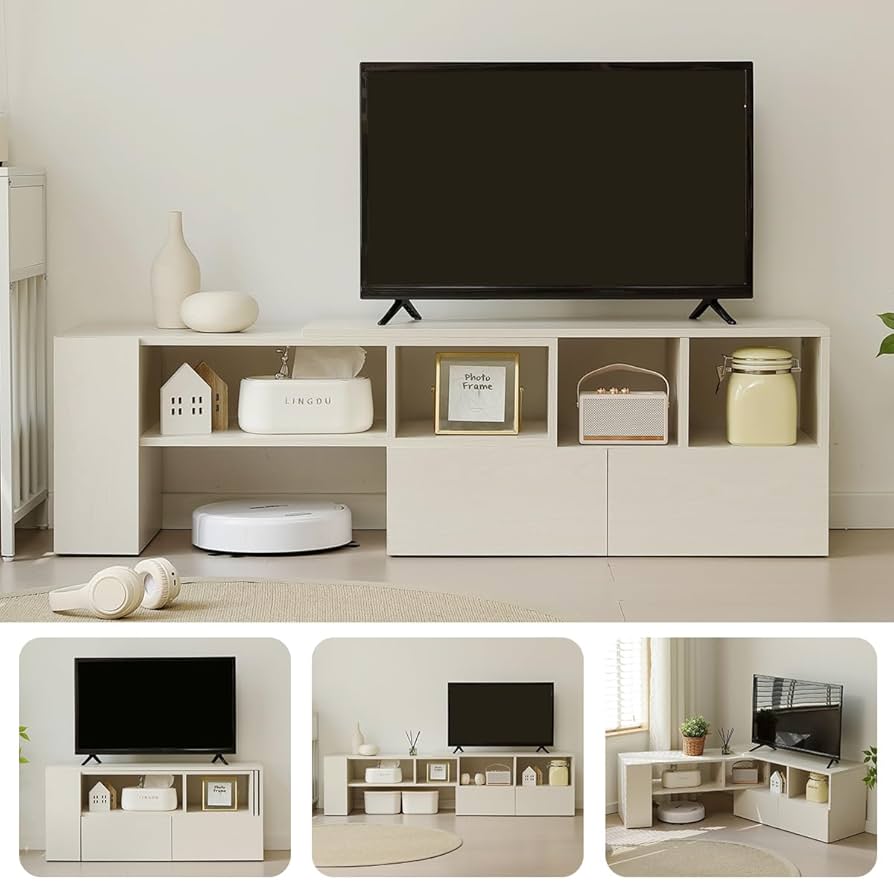 超人気！テレビ台 ローボード 収納 伸縮自由 幅95～169cm BROWN Amazon｜Simpolu テレビ台 ローボード 大容量 収納 伸縮自由 幅