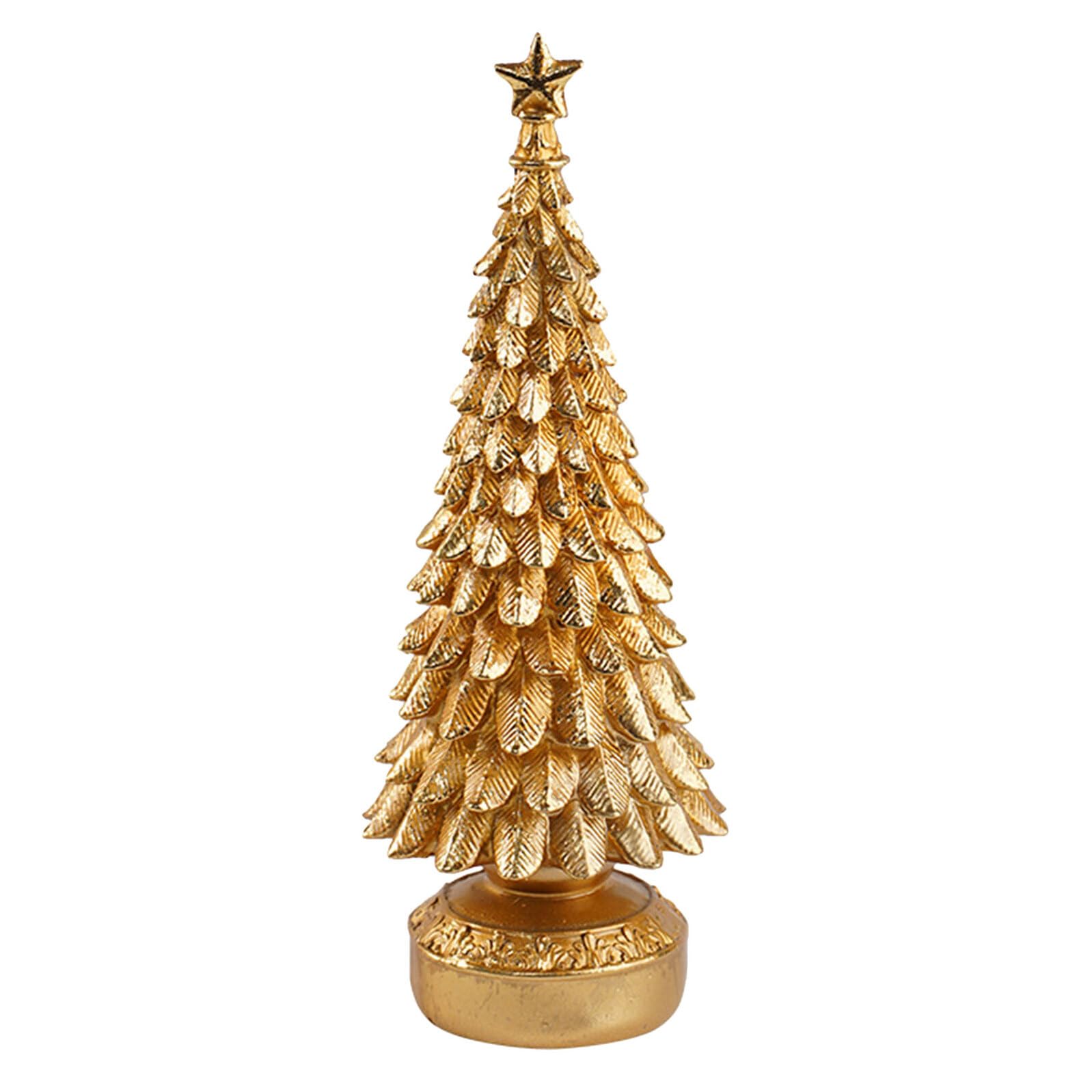 Sapin de Noël résine dorée idée cadeau idéale pour la décoration de table de vos proches