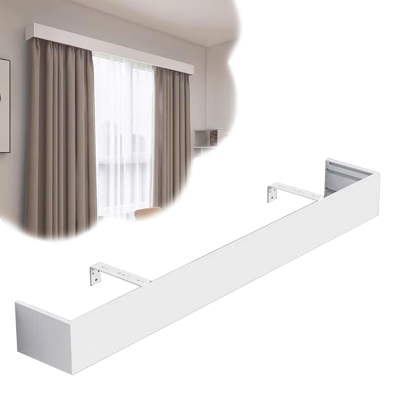 Caisson de rideau extra long pour transformer votre salon avec une corniche chic