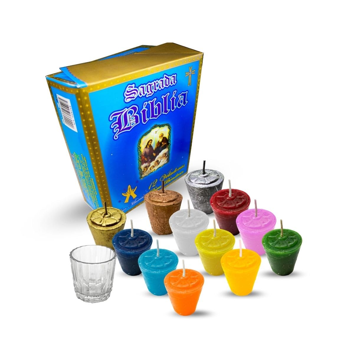 Coloured Votive Candles for Bible Blessing (12 Colours) - Mary Light