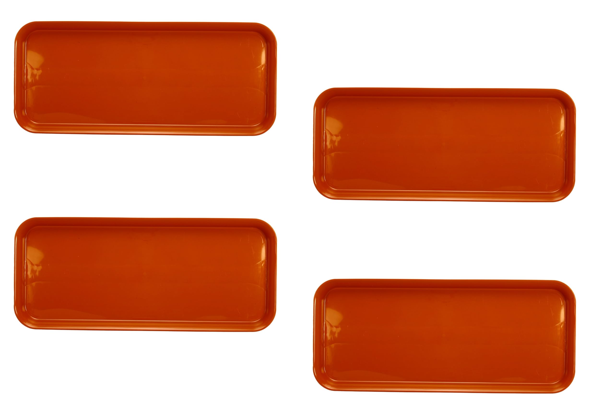 Halsey Bottom Tray (Plate/Saucer) Suitable for Rectangular Plastic Pot - Terracotta for Home Decor & Outdoor Balcony Garden (Set of 4) (Large 26 INCHES) (B0CPC3B2X7) Amazon Price History, Amazon Price Tracker