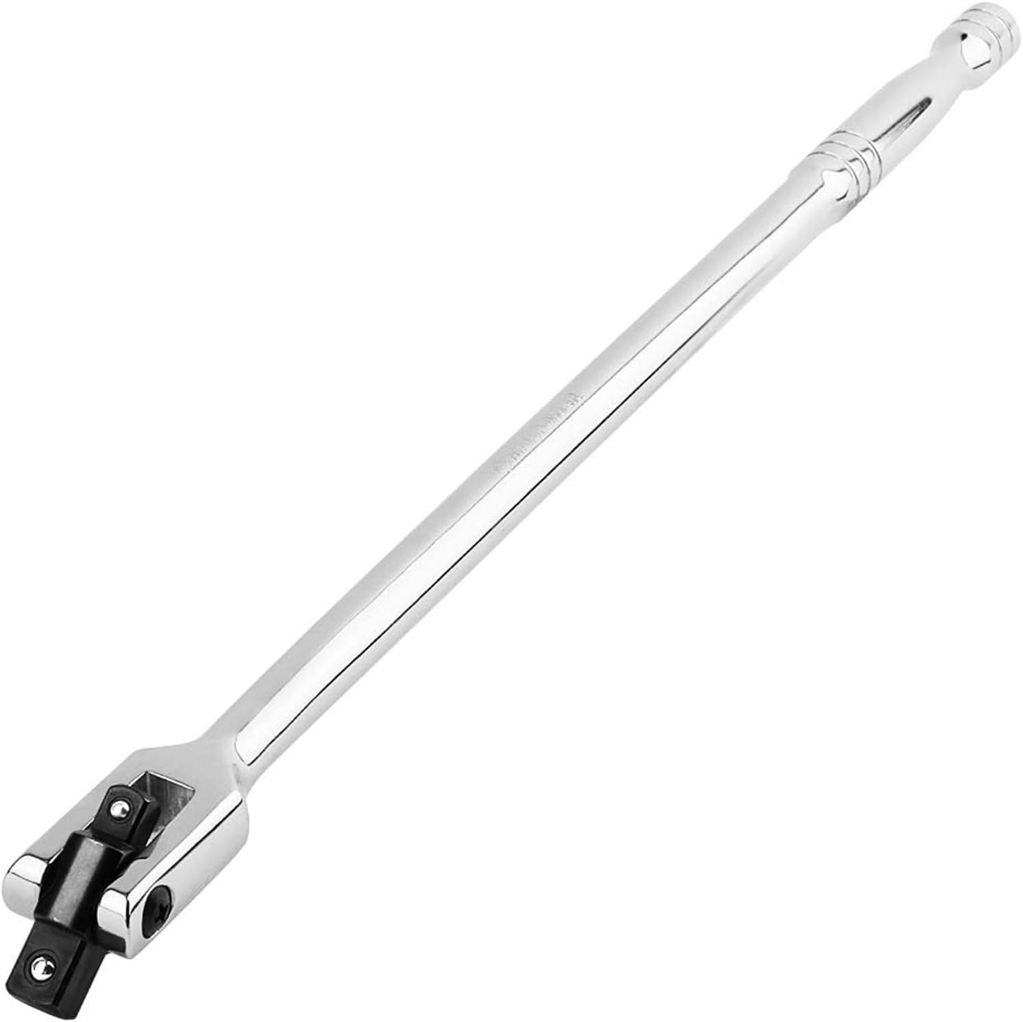 MAXPOWER Dual drive Breaker Bar 1/2" and 3/8", 18 inch Long, Flex Handle for Breaks Loose Fasteners, Cr-V Steel, 360-degree Rotating, Comforable Grips Handle