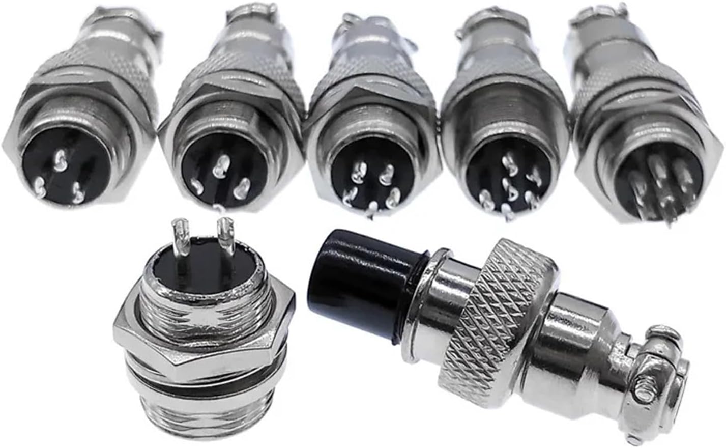 10PCS GX12 4pin Female Socket 12mm Connector 2pin3Pin5Pin6Pin7 Quick Connectors(4PinFemale plug10PCS)