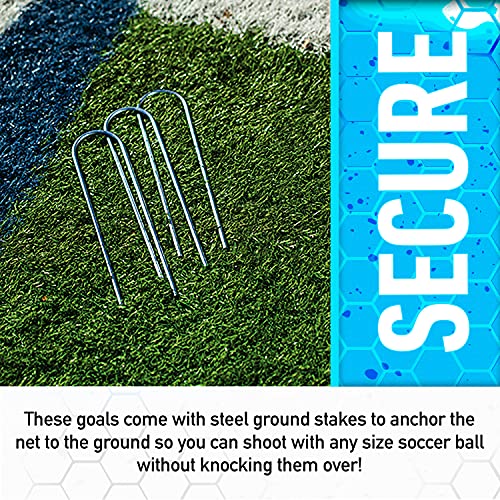 Franklin Sports Pop-Up Dome Shaped Goals-6' x 4' (2 Pack), Yellow, Large (2 Goals) - image 5
