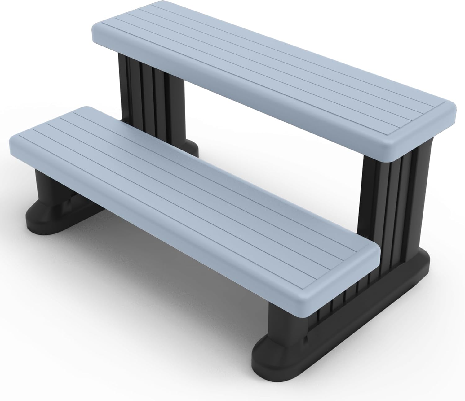 Hot Tub Steps Spa Steps for Round or Straight Sided Spa (Grey)