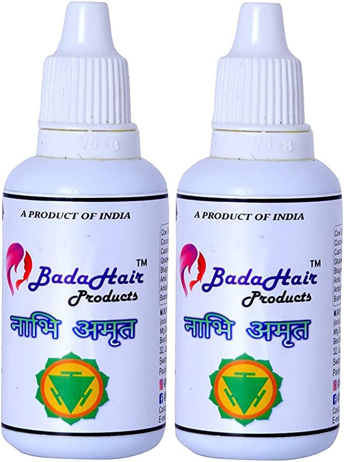 Dogari Nabhi Amrut Hair Growth Support Oil & Healthy Hair - Belly Button Oil Nabhi Amrut Ayurvidic Nabhi Belly Button Navel Oil for Skin and Hair Oil- Hair Growth Oil - Hair Fall,Set of 2,30ml Each