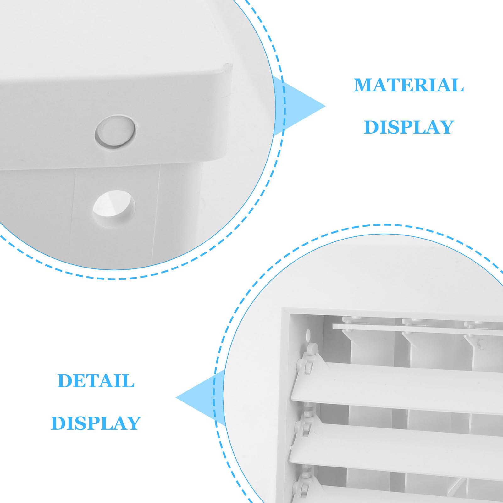 Griglia di Ventilazione per Condizionatore in Abs Design a Doppio Strato e Struttura Tondo-quadrata, per Creare Un'atmosfera Estiva Stile Moderno