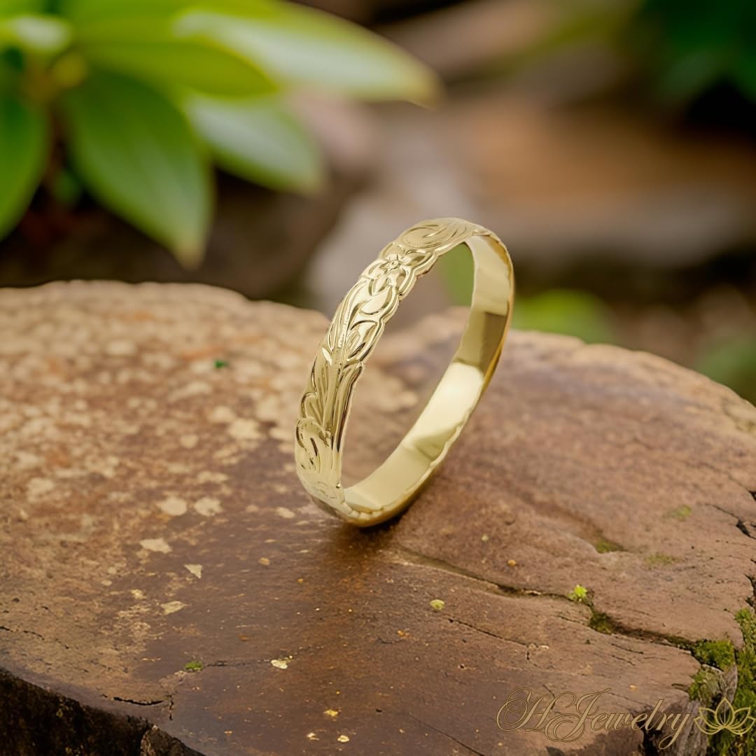 Healani Jewelry 10mm Traditional Oval Gold Hawaiian Heirloom Bracelet