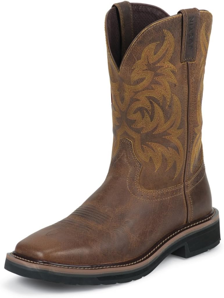 Boots Men's Stampede Pull-On Square Toe Work Boot