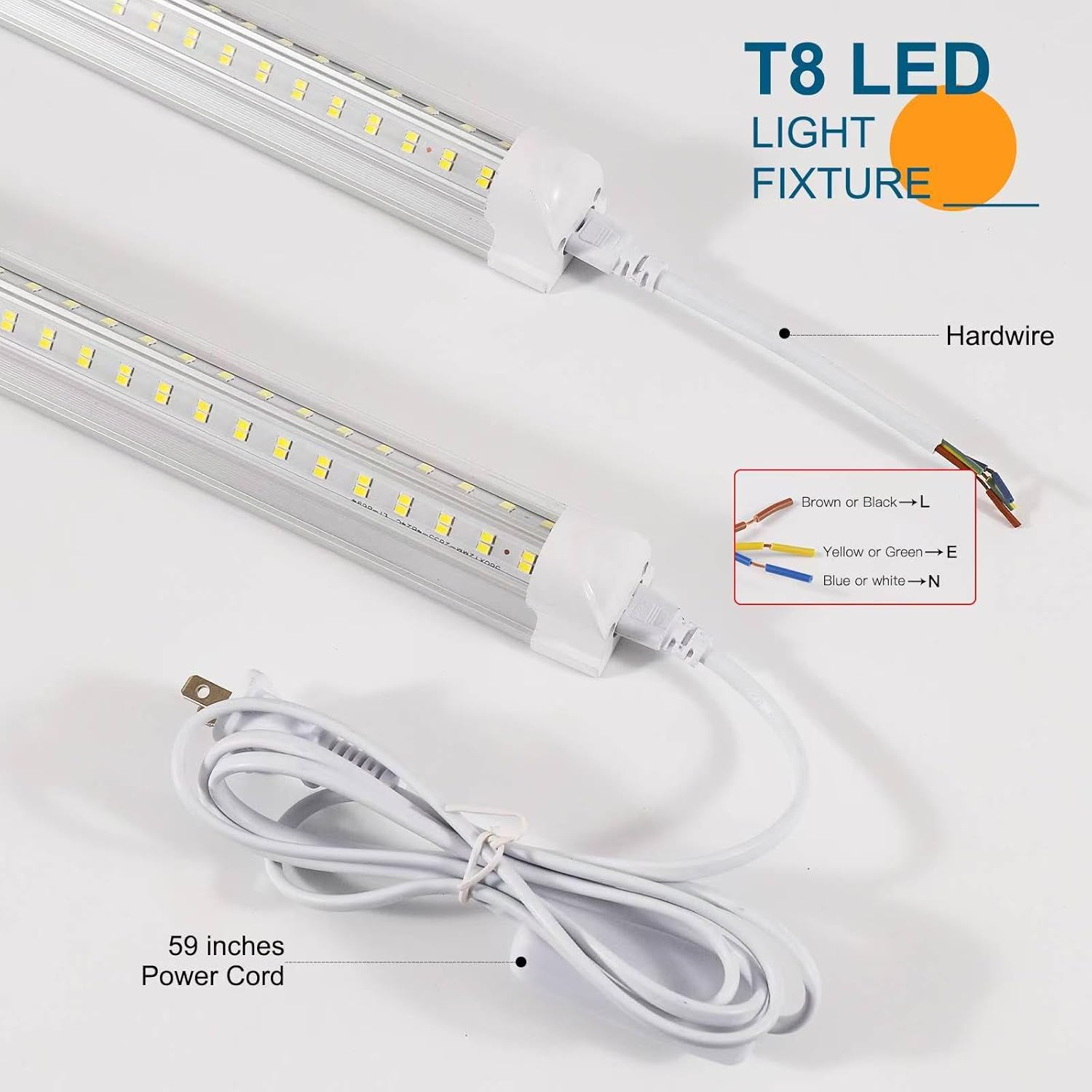 3FT Led Shop Light,3FT Lights 36W 6500K 5000LM Daylight,Led Shop Lights 110V Linkable Clear Cover Integrated V-Shape for Shop Garage Warehouse Workshop Commercial Bay Lighting(4-Pack)