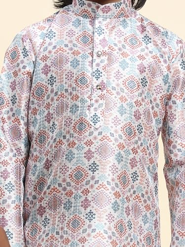 Image of Pro-Ethic Style Developer Boys Silk Kurta Pajama For Kid's Boys Ethnic Wear | Jacquard Silk Kurta Pajama (S-236)