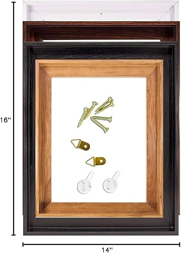 Vista 43 de ART Marco flotante de lona, marcos flotantes con aspecto de madera, pintura de pared para 1.25 pulgadas, impresiones de lienzo personalizadas, Negro
