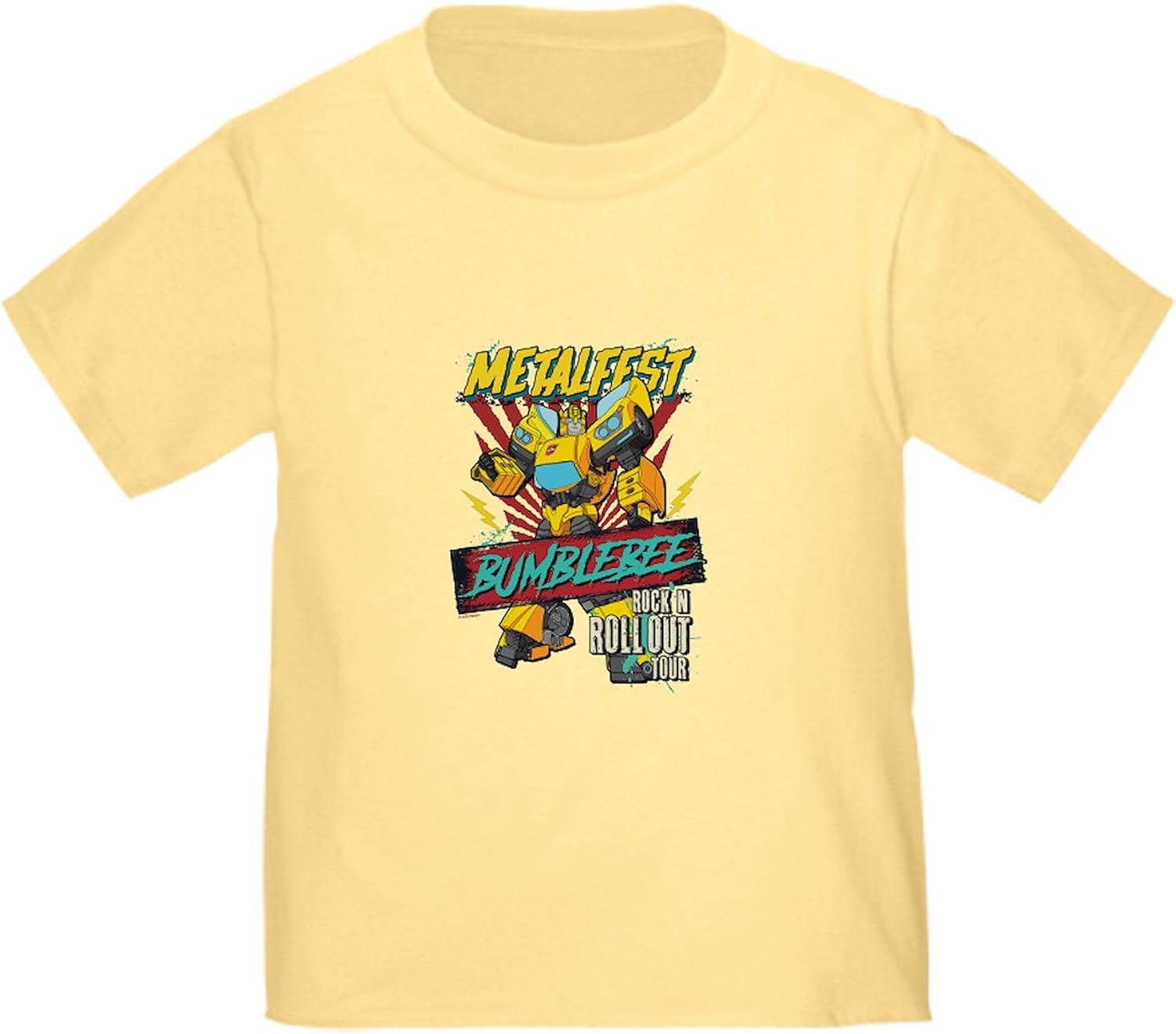 CafePress Transformers Bumblebee Metalfest T Shirt Cute Toddler Graphic Tee, 100% Cotton