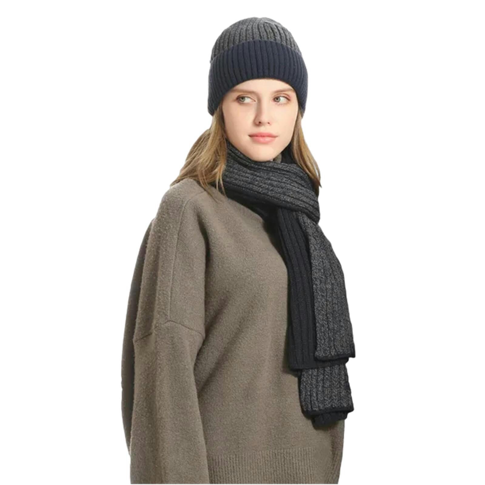 Schal Mütze Handschuh Set Herren Frauen Winter Warmes Set Mützenhandschuhe Schal Outdoor Sports Touchscreen Handschuhe Kaltes Wetter Warmes Set