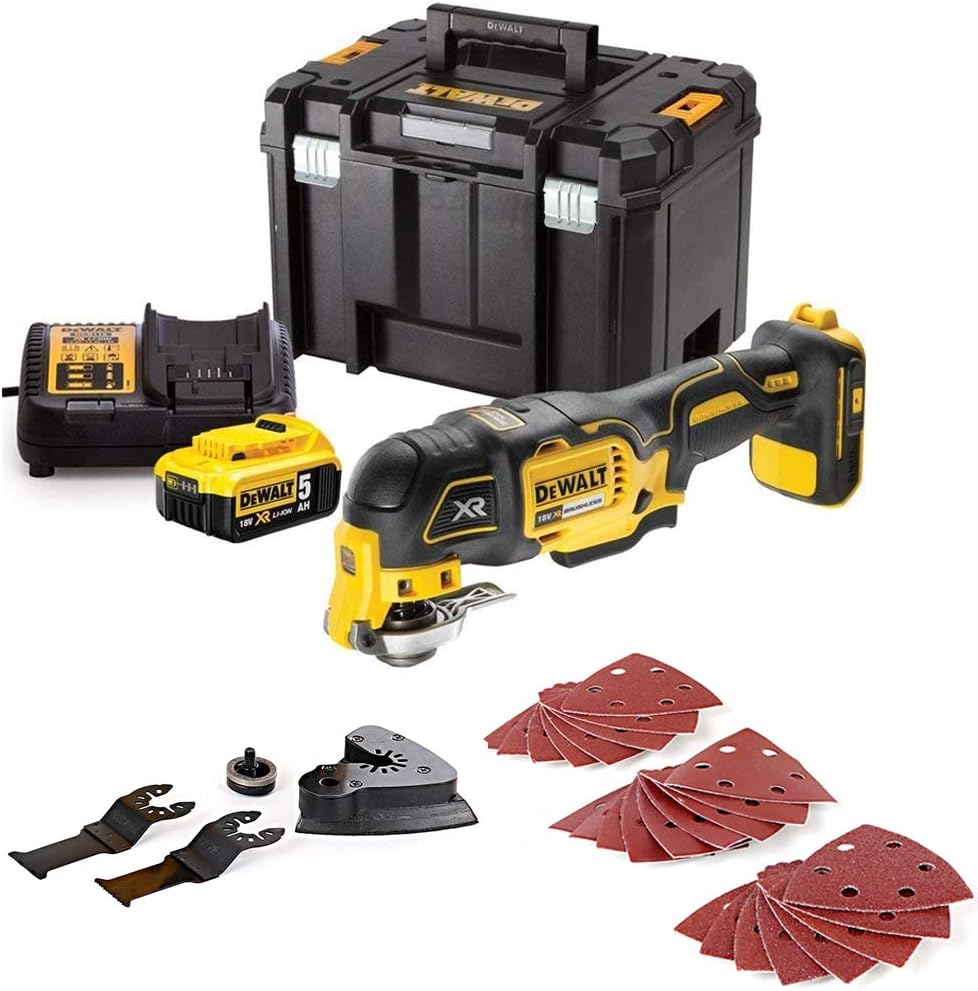 DEWALT DCS355N 18V Multitool with Accessories + 1 x 5Ah Battery