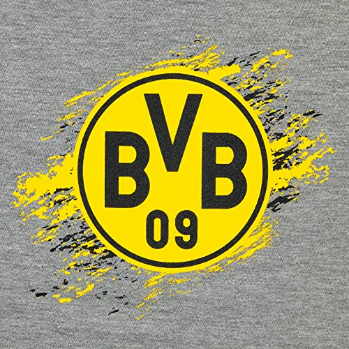 Borussia Dortmund BVB T-Shirt Logo Bambini Grigio