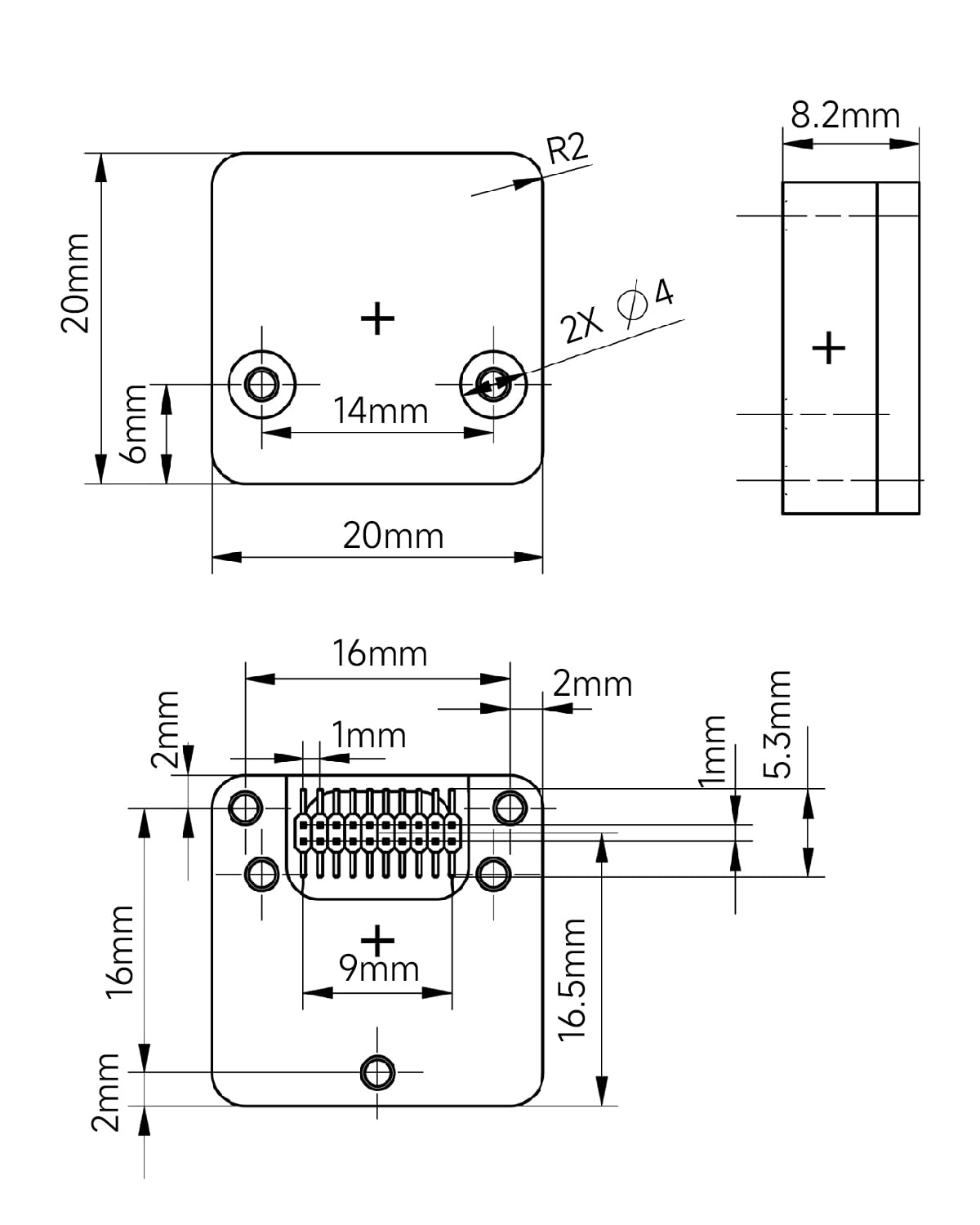 [Accéléromètre de qualité industrielle + inclinomètre] 1000 Hz Gyroscope 9 axes HWT906-TTL MPU-9250 + angle (XY 0,05°) + boussole numérique, compensation de température et magnétomètre
