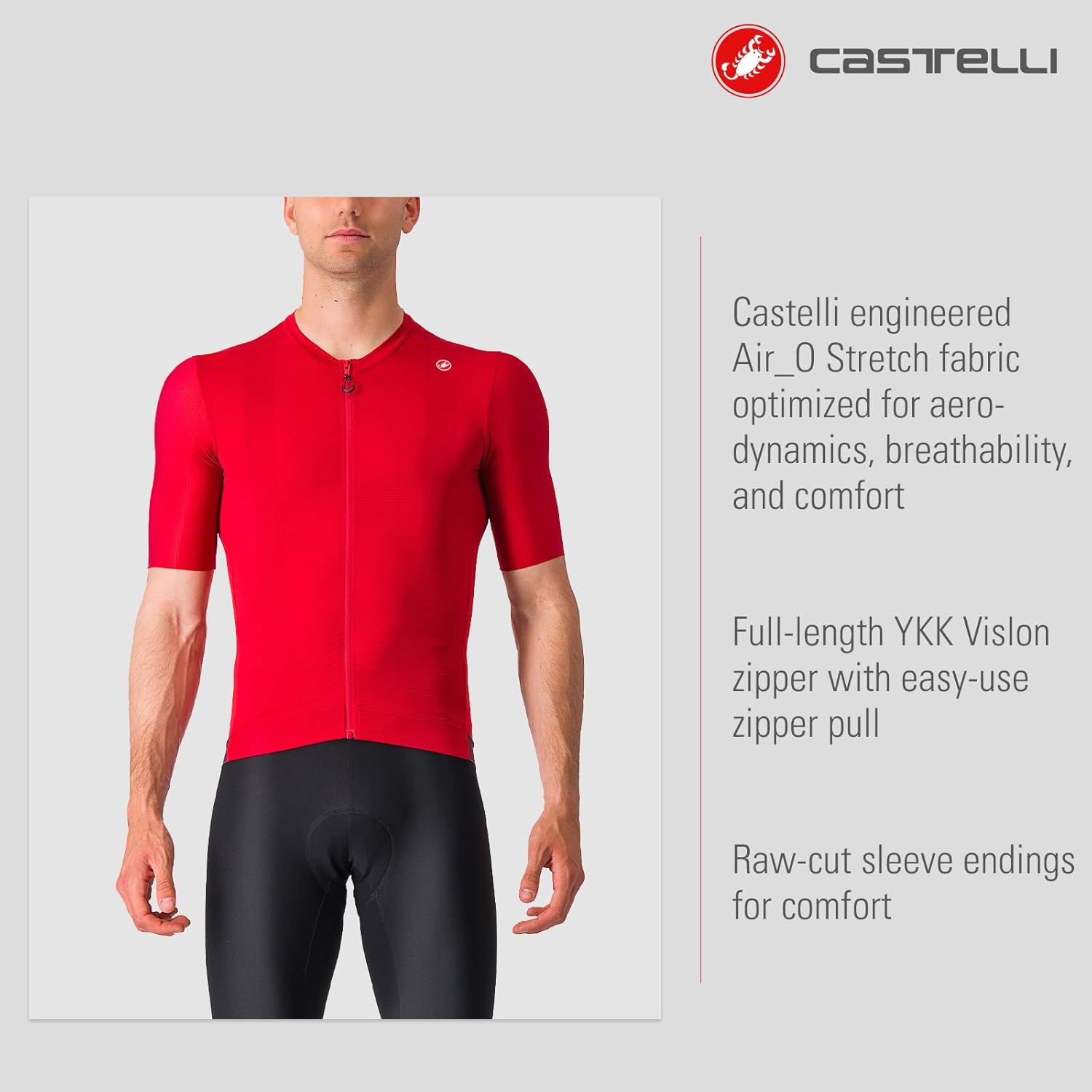 CASTELLI Men’s Espresso Jersey, Quarter Length Sleeve with Breathable Stretch Fabric for Gravel, Cycling & Road Biking - Image 2
