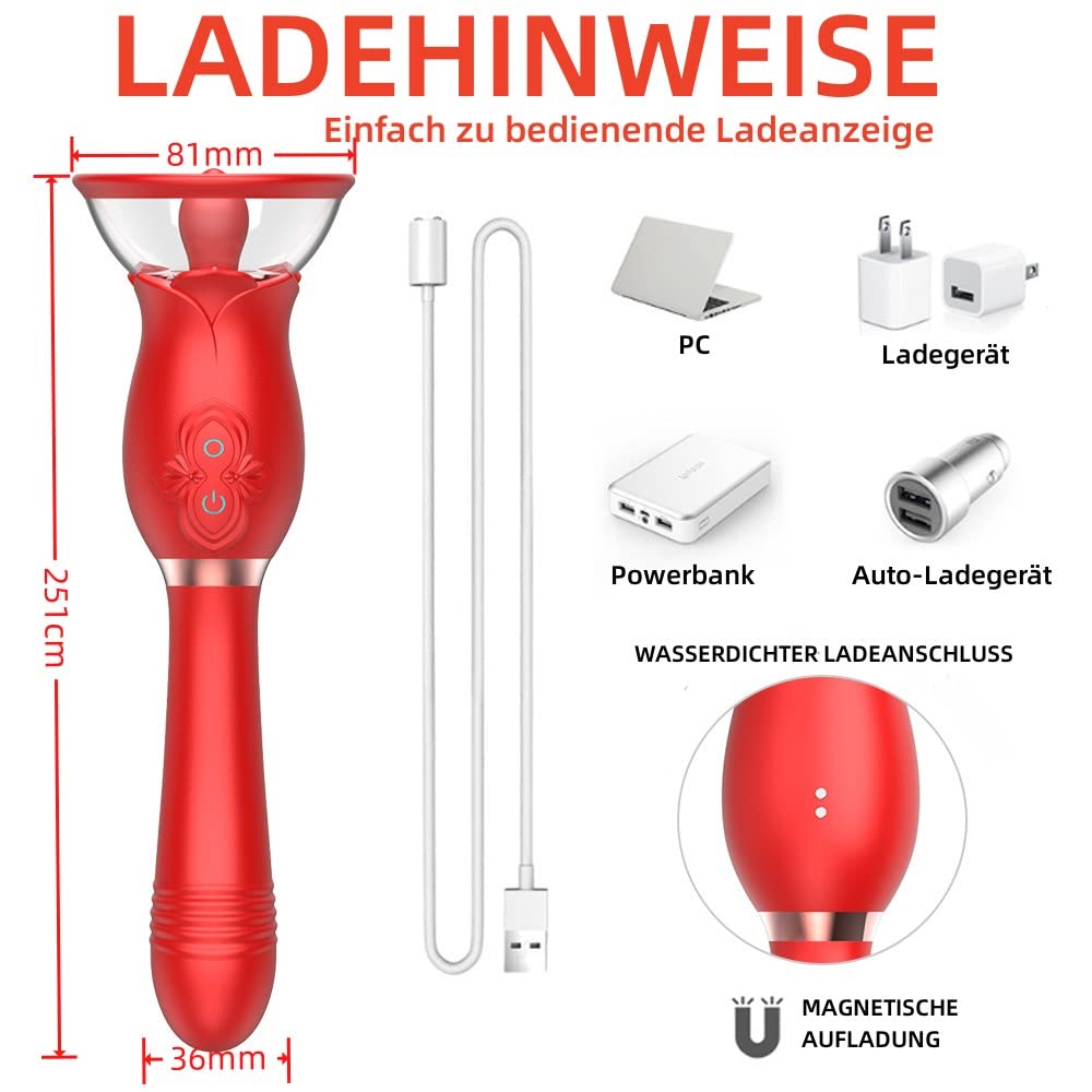 G-punkt Vibrator Sexspielzeug Zunge Lecken Vibratoren Anal Dildo Vibrator  Stimulator Klitoris Vibration fr Frauen (Rot-c) : Amazon.de: Drogerie &  Krperpflege