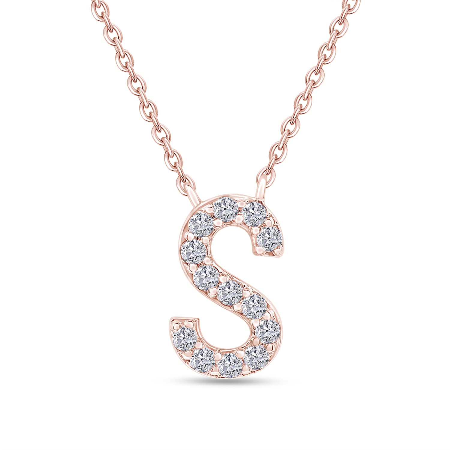18K Gold Plated Initial Necklace | Moissanite Diamond Alphabet Necklace | Dainty Necklaces for Her | Letter A-Z Pendant Necklace |18" + 2" Adjustable Chain