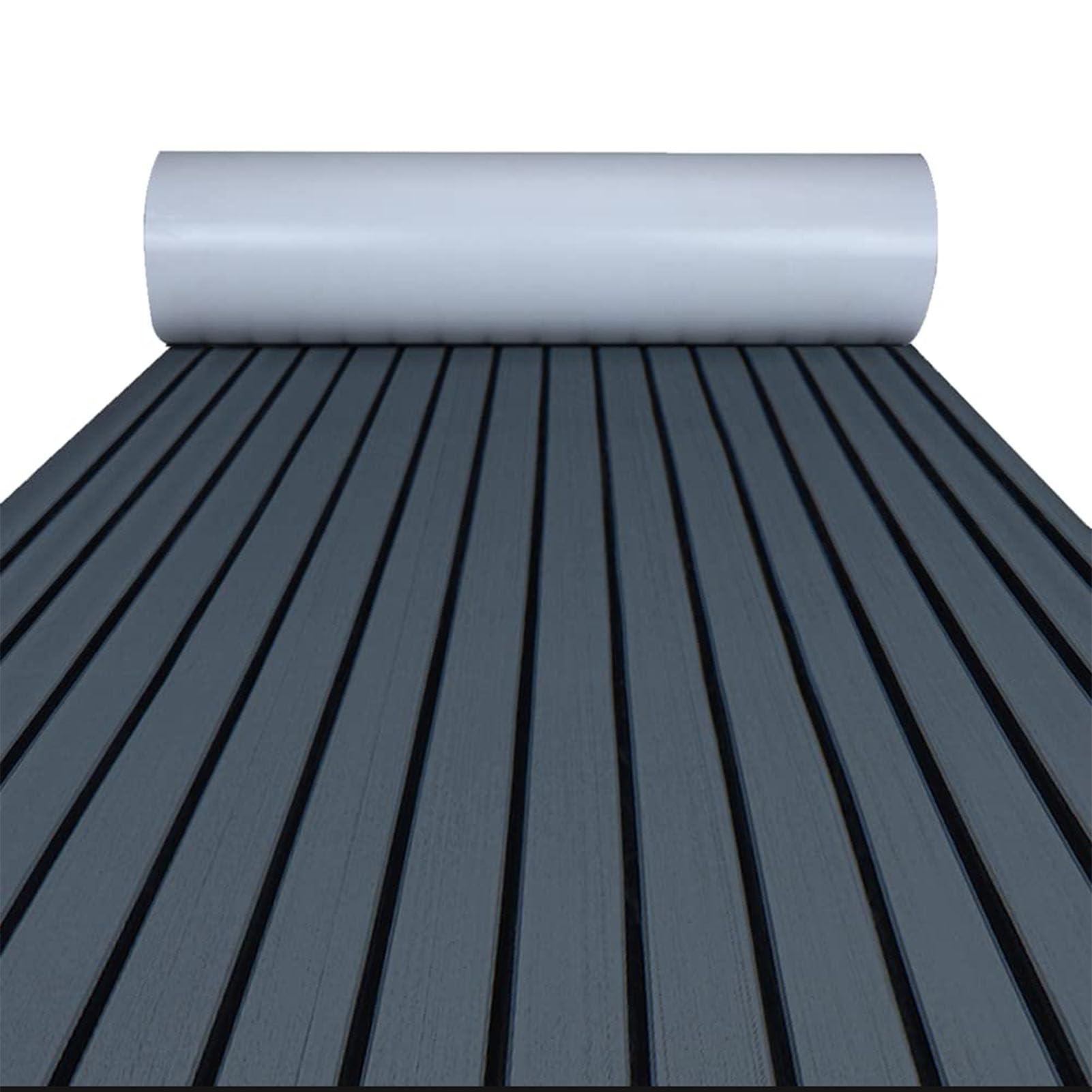 TFDRSEXVD Bootsbodenbelag - Bootsdeck aus Eva-Schaum - Marinematte, Bootsteppich, selbstklebendes Bodenmaterial, für Motorboot-, Yacht- und Kajakfahren,Dark Gray,240x60cm