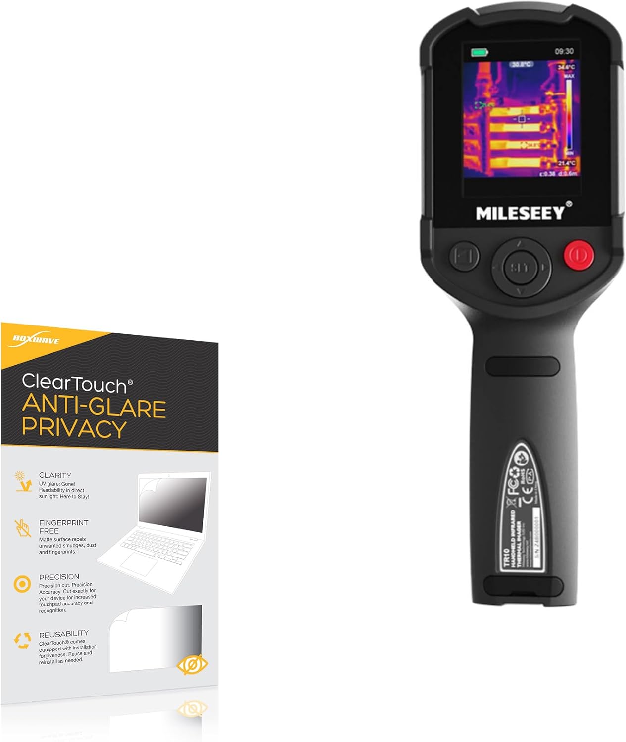 BoxWave Screen Protector Compatible with ACEGMET TR10 Thermal Camera - ClearTouch Anti-Glare Privacy (2-Pack), Privacy Screen Protector Flexible Film Anti-Glare