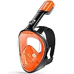 Greatever Full Face Snorkel Mask, Snorkeling Gear for Adults with Latest Dry Top Breathing System and Detachable Camera Mount, Foldable Snorkel Mask Adult, Snorkels Anti-Fog & Anti-Leak